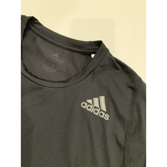 Adidas Alpha Skin Mens Black Climalite Tee Large - Picture 3 of 10